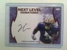2026 Sage Football - Next Level Signatures - Auto - Autograph - Jonah Coleman