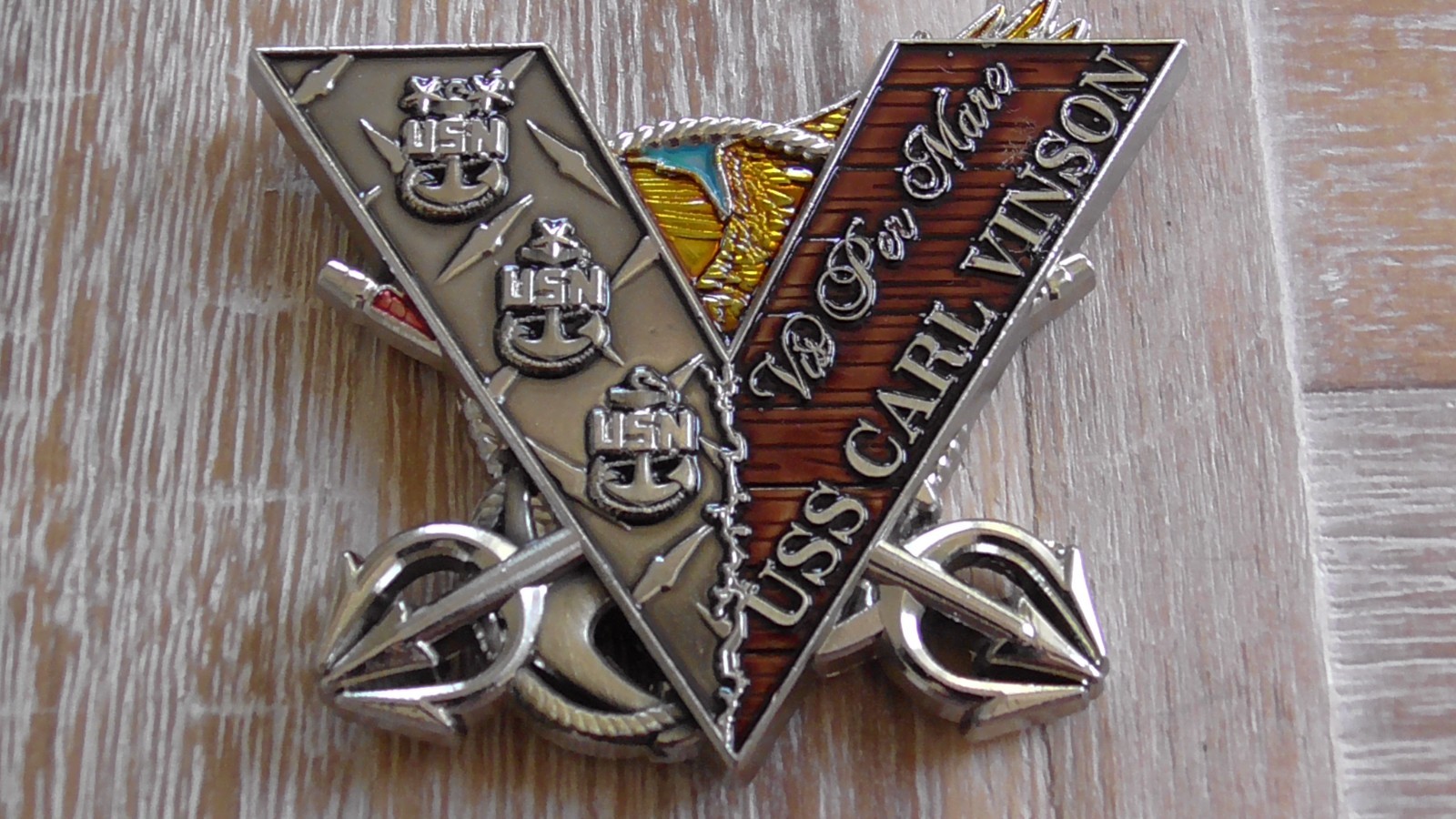 USN USS Carl Vinson CVN-70 CPO Navy Chief Challenge Coin #D219