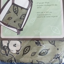 Baby Trend Funny Monkey Travel Yard Sheet 27x39 Neutral Colors Green NWT