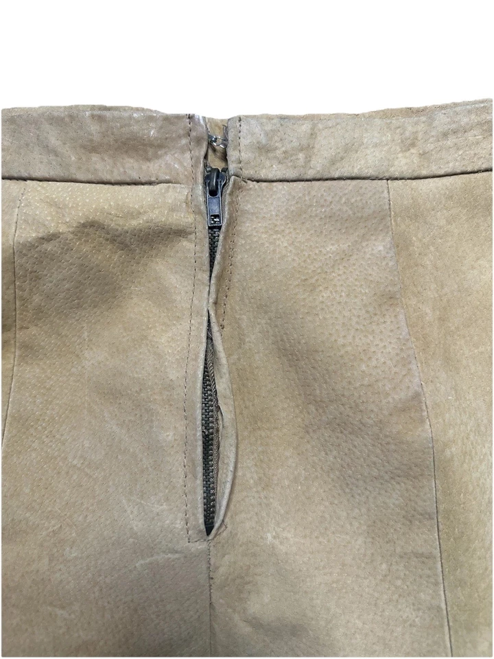 Модная женская кожаная юбка из натуральной кожи 24 с высокой талией 90-е - Изображение 3 из 4