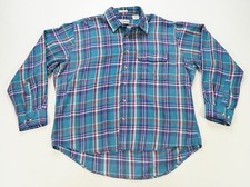 Rare VTG SEARS ROEBUCK  CO Checkered Plaid Casual Button Front Shirt 80s 90s XL
