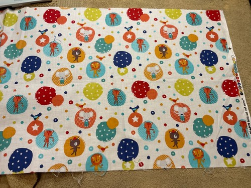 Kids Whimsical Animal fabric stars polka dots elephant tiger lion bear OOP - Picture 5 of 5