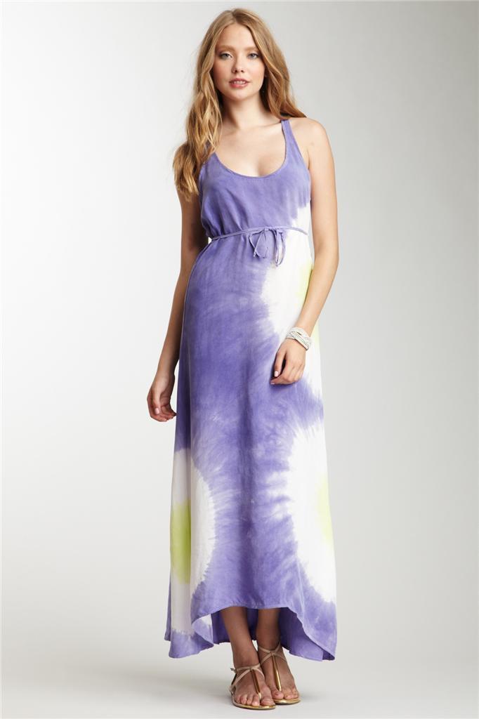 c&c california maxi dress C&C California Women Linen Button Down Stripe Maxi Dress Size 12 Coastal  Beach