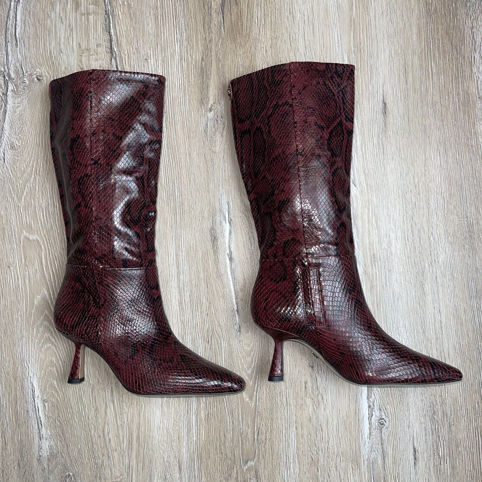 Sam Edelman Samira Leather RED Snake 