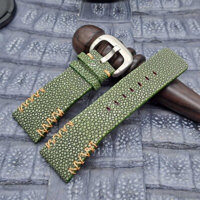 28mm/24mm Stingray Leather Watch Band Bespoke Exotic Leather Minimalist Design