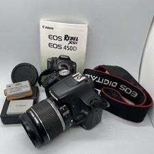 Canon EOS Rebel XSi 450D 12.2MP Digital DSLR Camera Kit - Fully Functional 