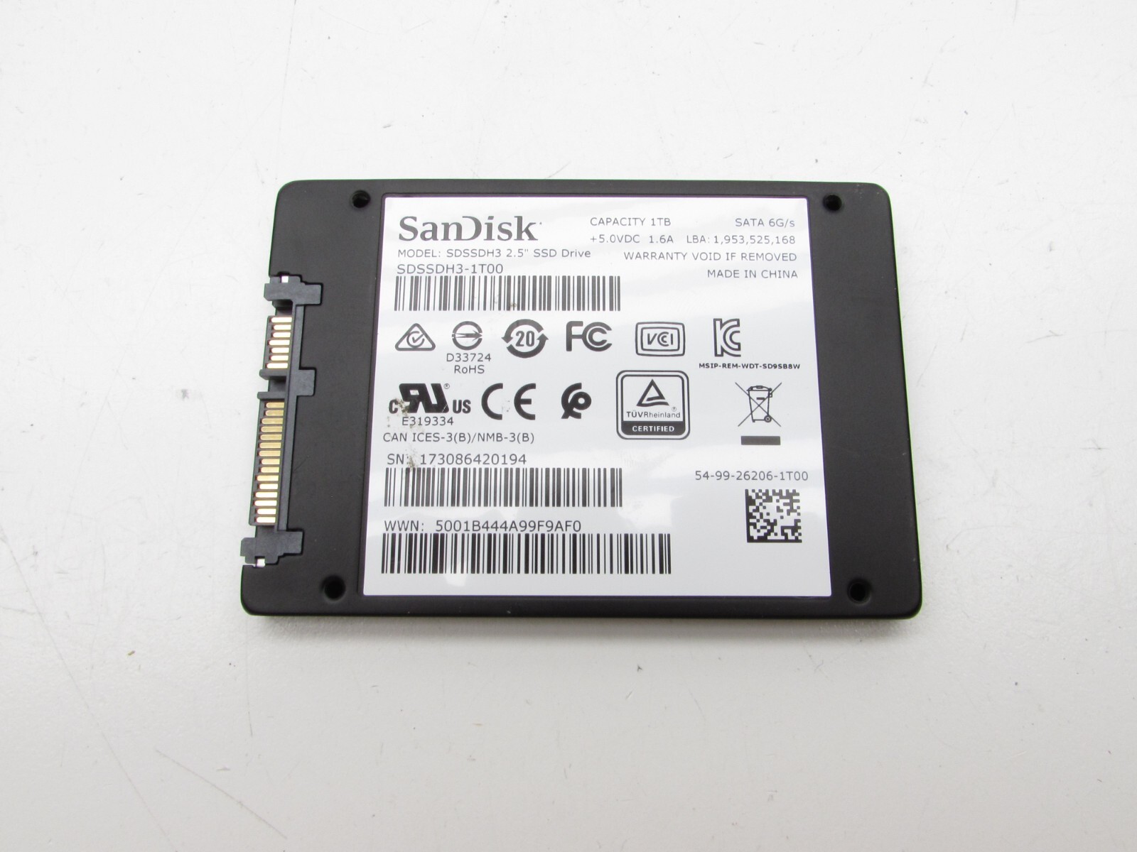 SanDisk Ultra 3D SSD 1TB【正常 99%】2.5インチ SanDisk - Brandclub