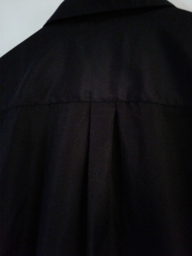 Camicia Carolina Bay nera con bottoni camicia elegante uomo taglia 15 15,5 - Foto 7 di 8