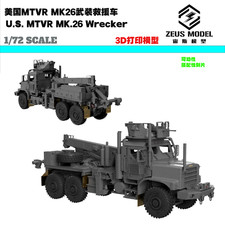1/72/87/144 US MTVR MK36 Wrecker Rescue Crane Unpainted Model Kit 3D Printed