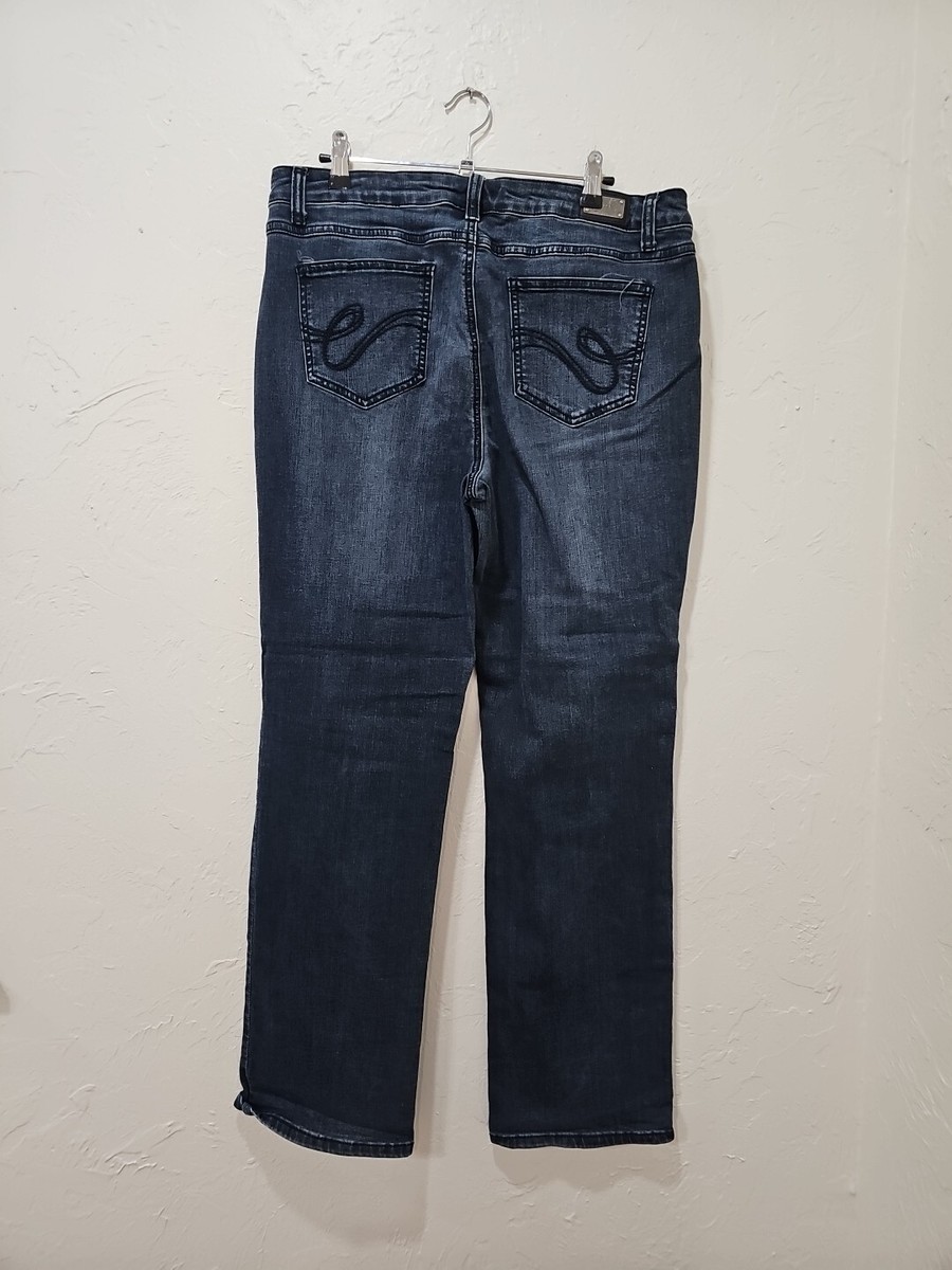 Earl Jeans Straight Leg Dark Wash Womens Size 14 Mid Rise Earl Jeans Straight Leg Dark Wash Womens Size 14 Mid Rise