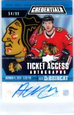 2019-20 Upper Deck Credentials Ticket Access Acetate Autographs Alex DeBrincat