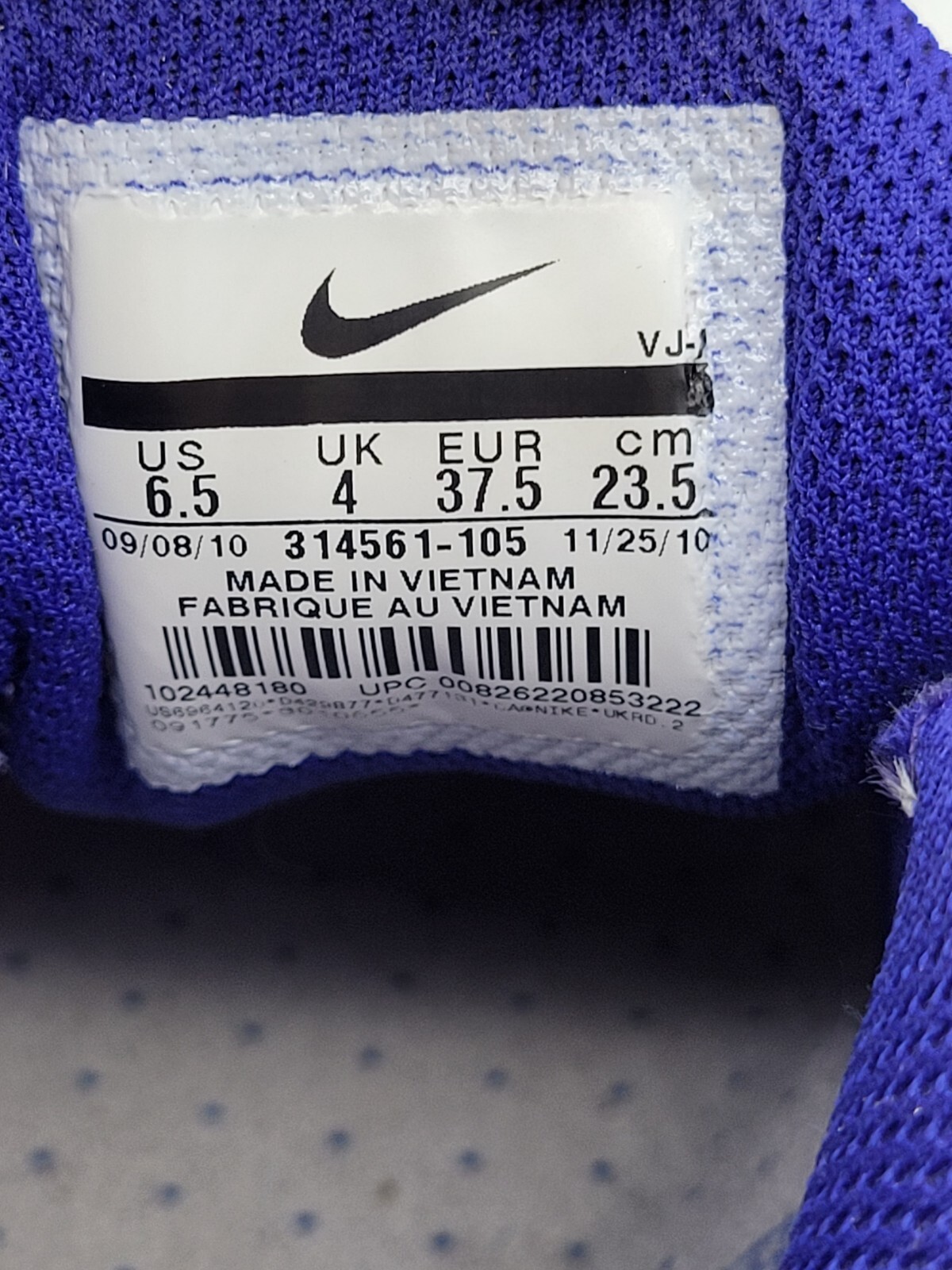 Nike Shox NZ Womens Size 6.5 Shoes Dusty Gray Brave Blue Summit White Violet image 5