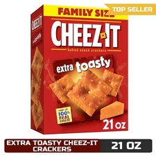 Cheez-It Extra Toasty Baked Snack Crackers - Family Size, 21oz Box