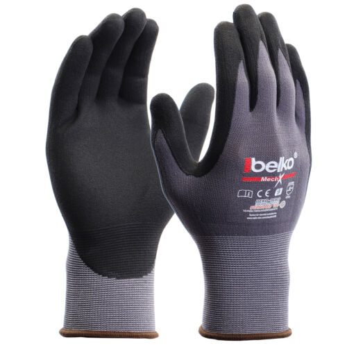 Guanti da lavoro Belko® MechX guanti di montaggio guanti da meccanico nylon NUOVI - Foto 1 di 5