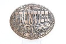 Vintage Belt Buckle Frontier Hotel Las Vegas Brass USA Casino Nevada