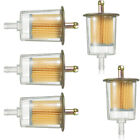 5 Packs 3/8" Fuel Filters Industrial Universal Motorcycle Inline Gas Fuel Line