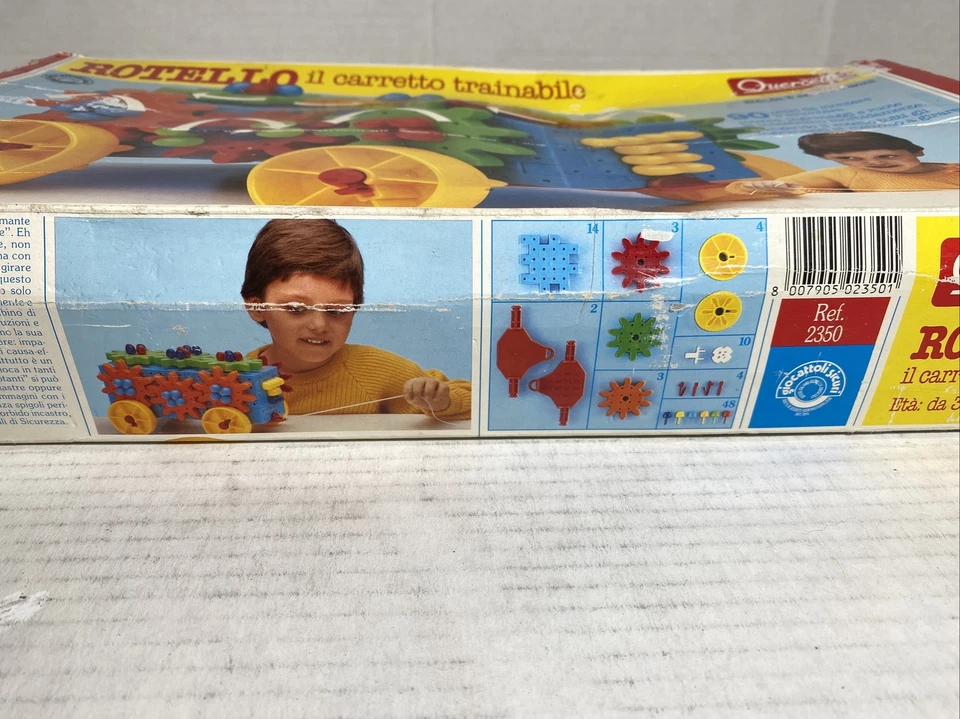 Vintage Quercetti 90+ The Towable Cart- Building Set #2350 Made In Italy “As Is” - Image 2 of 4