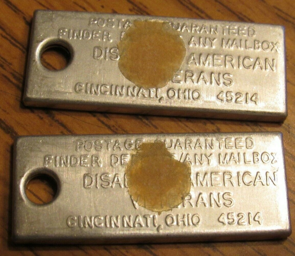 Pair 1973 1974 Michigan DAV License Plate Keychains MI BBM920 eBay