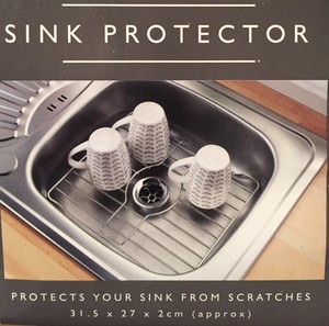 Houseware Large Sink Protector Stainless Steel Chrome Mat Image Is Loading Houseware Large Sink Protector Stainless Steel Chrome