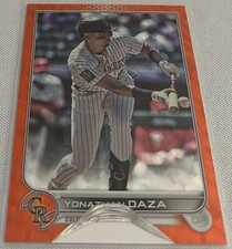 2022 Topps Baseball Series 2 Yonathan Daza Colorado Rockies Orange #335 #d 299