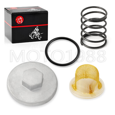 Oil Drain Plug CAP & OIL STRAINER & Spring for Yamaha Timberwolf 250 2x4 1992-97