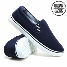 MENS SLIP ON CASUAL CANVAS ESPADRILLES PUMPS SHOES GYM PLIMSOLLS TRAINERS SIZE 