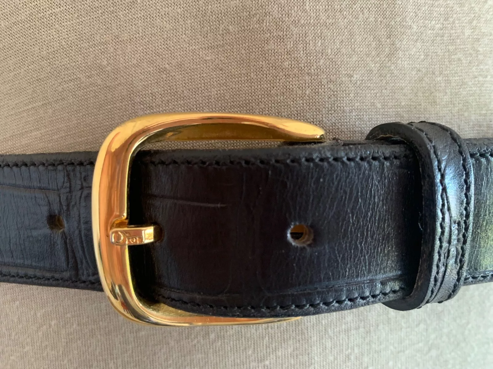 Ceinture Belt Christian Dior Vintage cuir Made in France