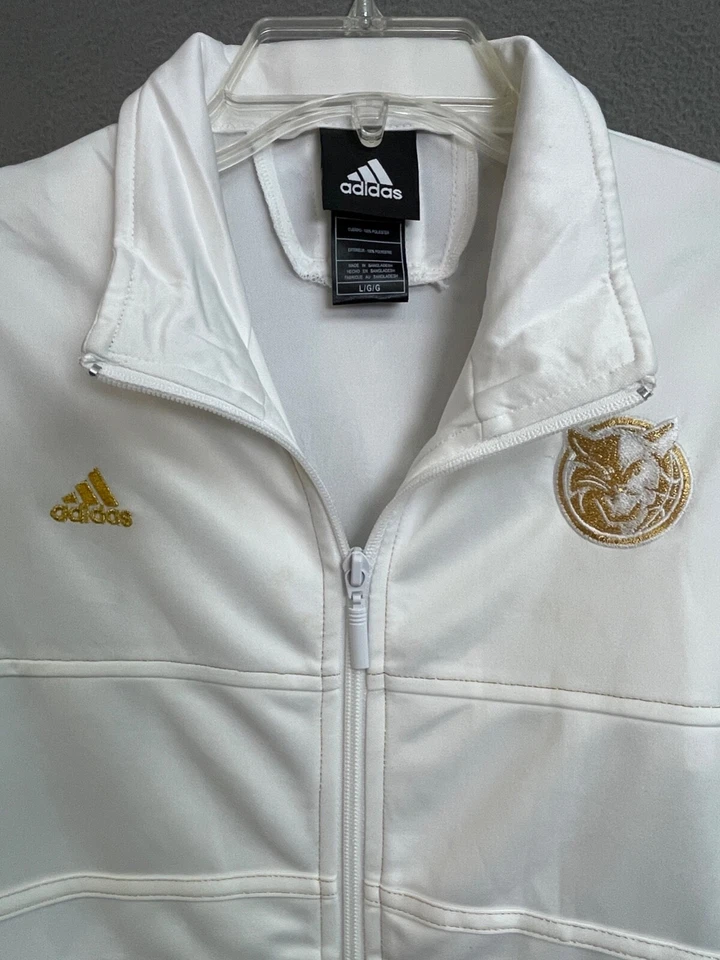 Adidas Charlotte Bobcats NBA Cremallera Completa Blanco y Dorado Chaqueta de Pista talla L Foto 2 de 3