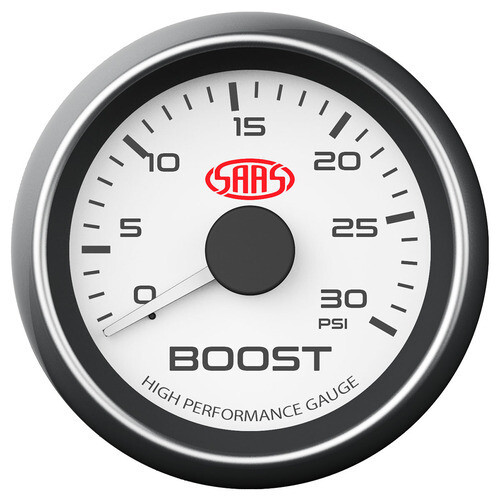 SAAS Muscle SG-TBD52W Turbo boost gauge diesel 0-30 PSi 52mm 2" White 52mm 2" - Picture 5 of 5