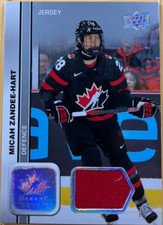 MICAH ZANDEE-HART  #46  ...2023 TEAM CANADA WOMEN'S...  AUTHENTIC JERSEY SWATCH