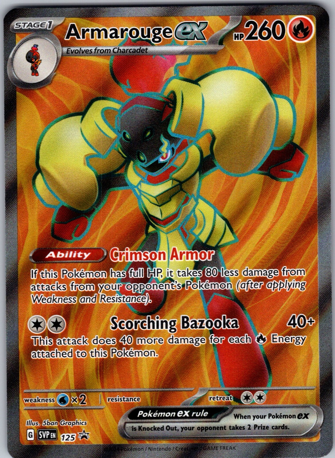 Armarouge ex 218/182 Paradox Rift Full Art Ultra Rare Holo Pokemon TCG Card NM