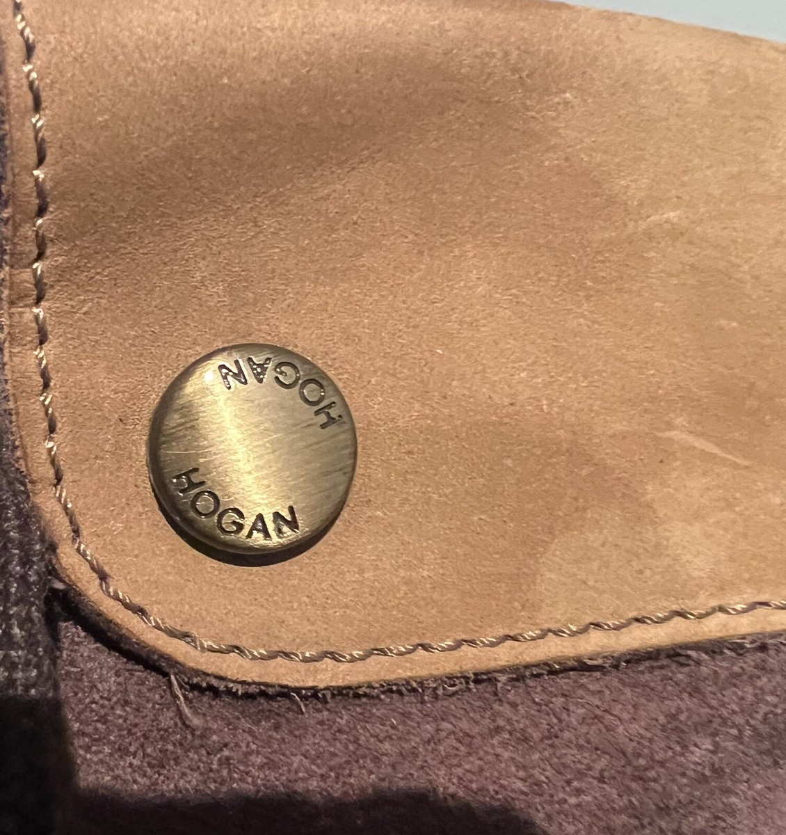 Authentic Hogan button down boots ebony beaver made in Italy size 10.5 View 4
