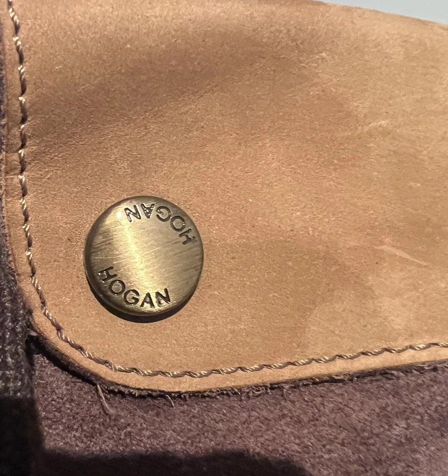 Authentic Hogan button down boots ebony beaver made in Italy size 10.5 - Image 4 of 4