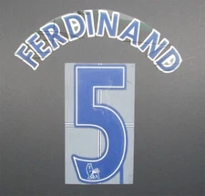 2007 - 2013 OFFICIAL SPORTING ID LEXTRA FERDINAND 5 PLAYER SIZE NAVY NAMESET