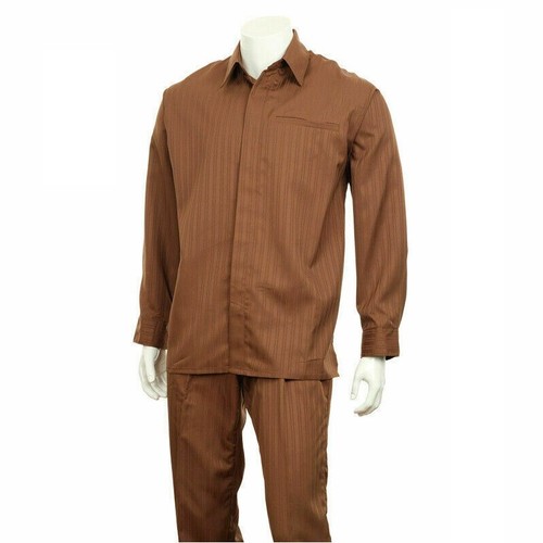 New Men's Luxurious Long Sleeve Stripe Design Walking Suit 2 Pc Set Size M~5XL - 第 10/11 張圖片