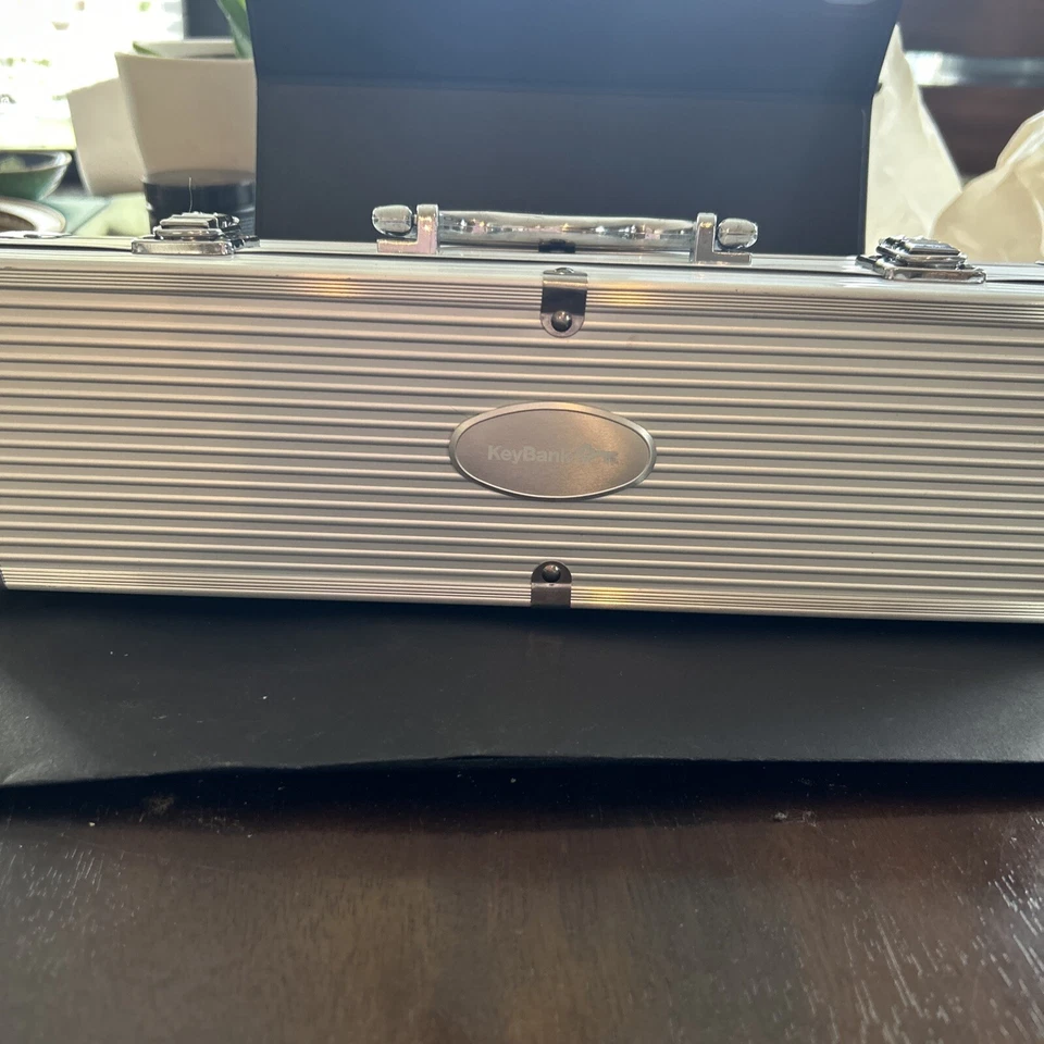 Picnic At Ascot 3 Pc BBQ Set-Stainless  Steel In Aluminum Case- Opened - Image 2 of 3