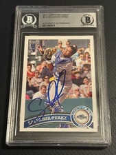 SALVADOR PEREZ Signed Auto Autographed 2011 Topps Pro Debut Rookie Beckett