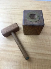 Blockbusters "Wisecracker" Nutcracker Solid Oak & Brass Block & Mallet set