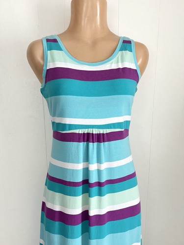 Columbia Reel Beauty II Maxi Sommerkleid S türkis lila Streifen Omni-Wick Beach - Bild 3 von 10