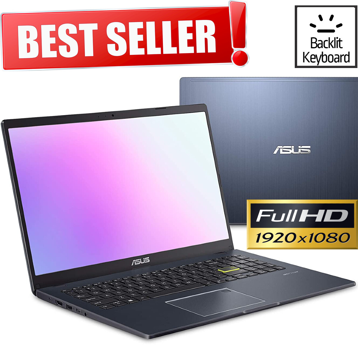 ASUS 15.6” Full-HD 1920x1080 Intel 2.80GHz 128GB SSD 4GB Ram