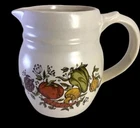 MCCOY POTTERY 5" Spice Pitcher 1271 Vintage Tomatoes Mushrooms Garlic Ivory