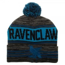 Harry Potter Ravenclaw Pom Beanie Marled Knit Cuffed Hat Licensed New