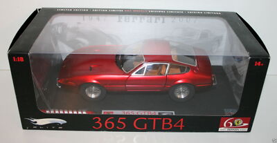 HOT WHEELS 1/18 - L2981 FERRARI 365 GTB4 - ELITE CANDY RED