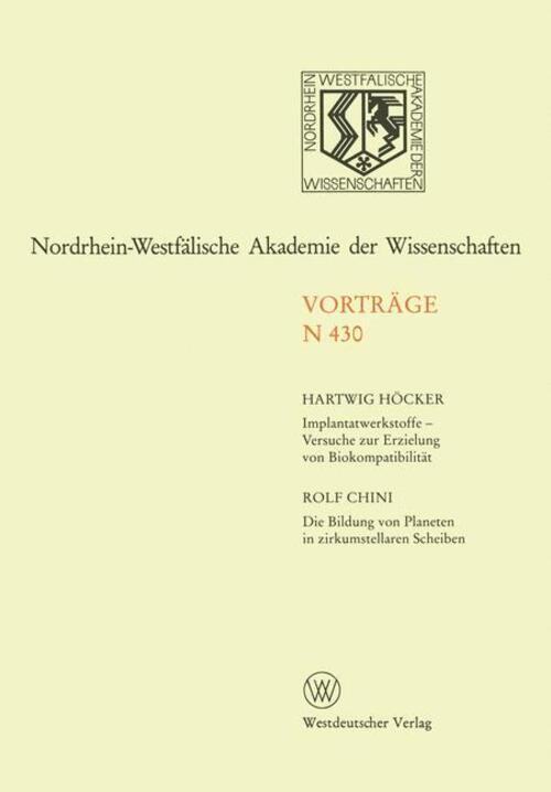 Rolf Höcker | Implantatwerkstoffe ¿ Versuche Zur Erzielung Von...