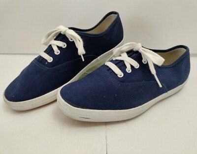 Keds WK 342 Women's 6W WIDE Blue Canvas Lace Up Classic Athletic