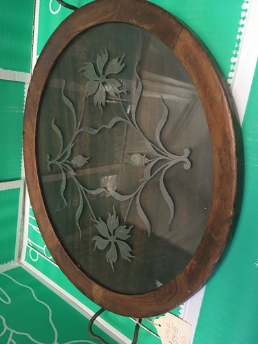 GORGEOUS Antique OVAL-14 X 13 " SILVER INLAY Serving Tray BY ROYAL ROCHESTER - Picture 4 of 8