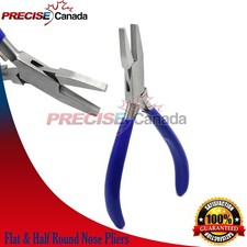 Flat  Half Round Nose Jaws Ring Bending Shaping Pliers Jewelry Making PL-033