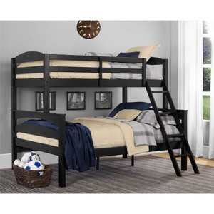 Black Wood Kids Bunk Beds W Ladder New Ebay Image Is Loading Black Wood Kids Bunk Beds W Ladder New