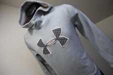 Under Armour Hoodie ColdGear Gray Pullover Athletic Jacket Womens Sz Medium