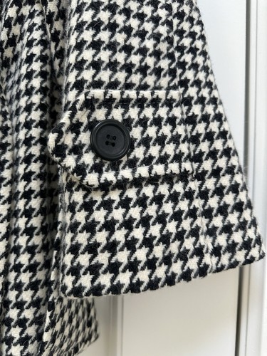 90’s BILL BLASS Signature Belted Wool Houndstooth Coat - Picture 6 of 8